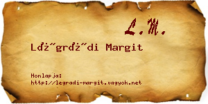 Légrádi Margit névjegykártya